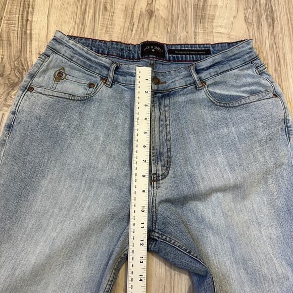 Jack Of Spades High Roller Stretch Jeans W36 L34 Straight Leg Light Wash Jean - Picture 4 of 13